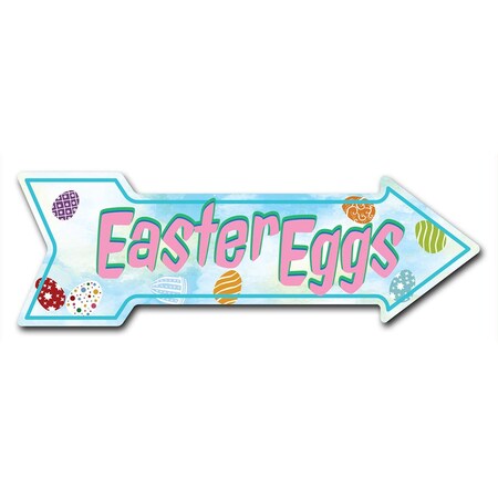 Easter Eggs Arrow Decal Funny Home Decor 24in Wide